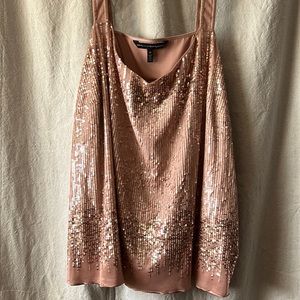 Blush Sequin 3X Tank White House Black Market